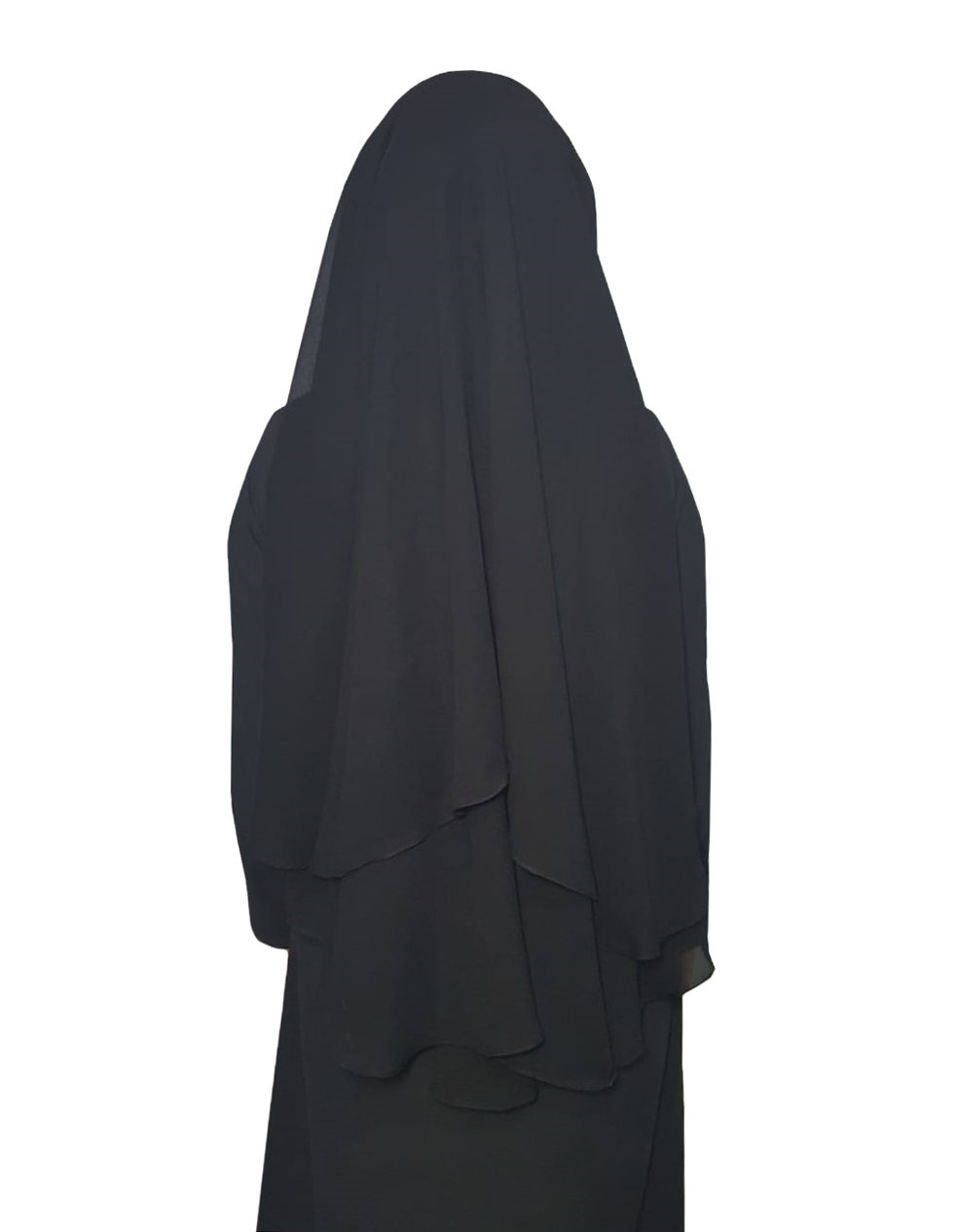 3 Layer Short Niqab for Muslim Women Islamic Clothing Three Layered Nose Piece Niqab Face Veil Burqa Flap Naqab Hijab