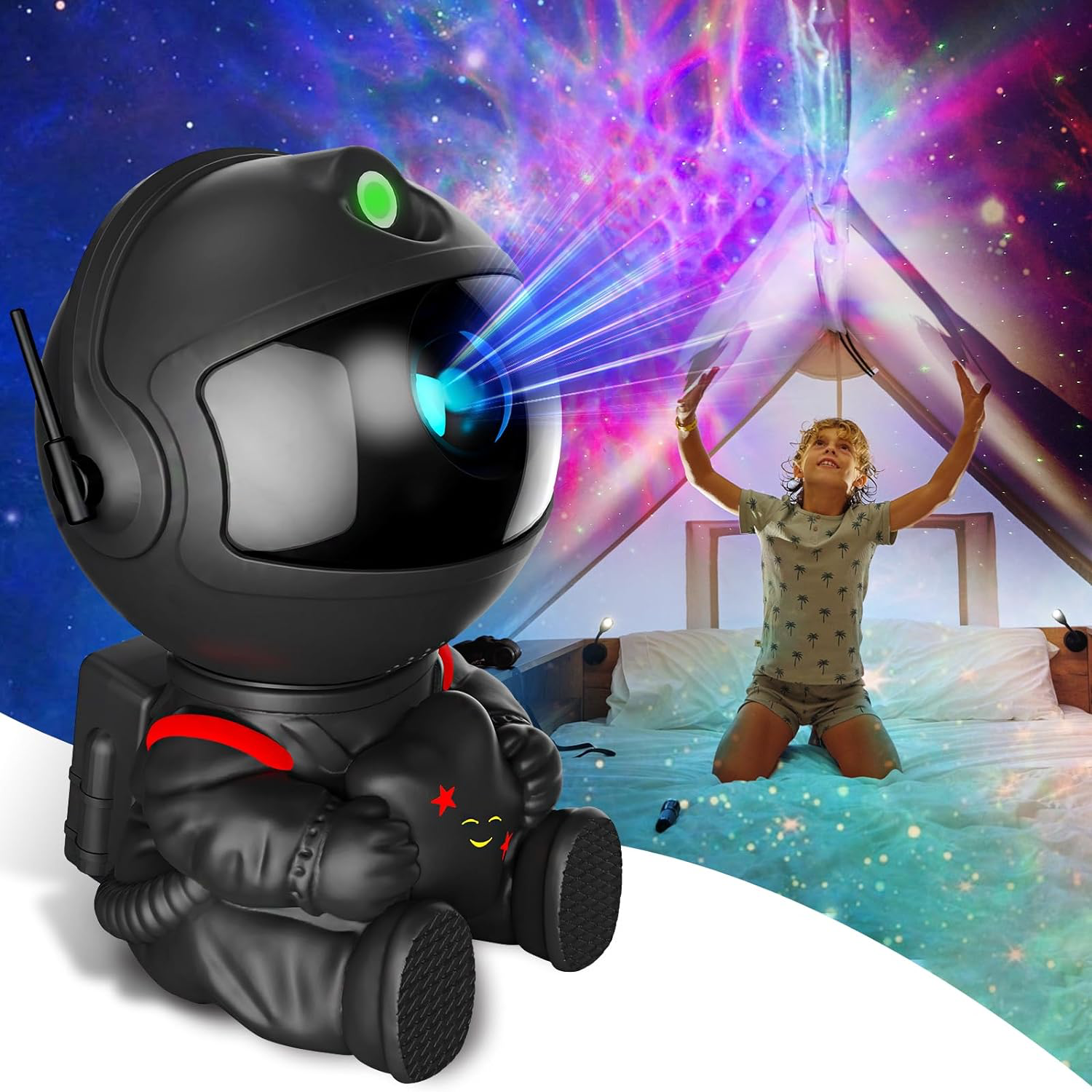 Mini Astronaut Lamp Starry Projector Light With Guitar Star Projector Galax y Light Projector Nebula Night Light Space Buddy