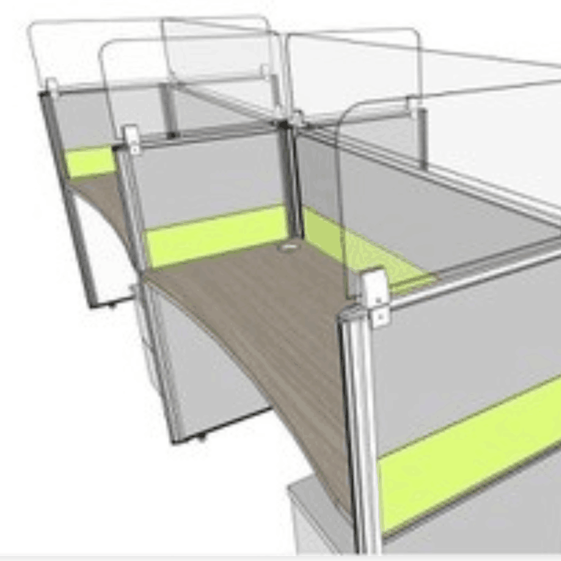 Acrylic Partition glass screen for keep apart Virus  desk partition workstation screen Simple increase