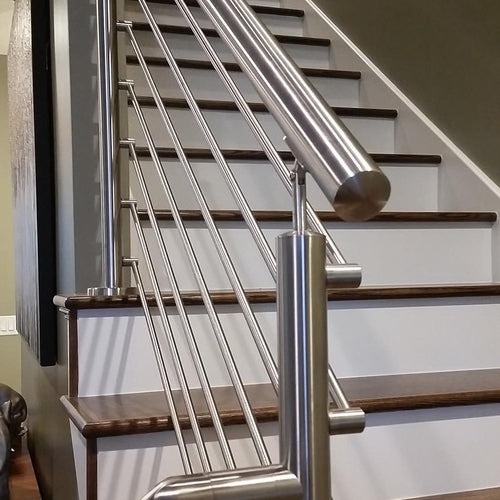 EKOO Deck Rod Stair Railing Cost Cheap Tensioning Stainless Steel Cable Balustrade Railing Post