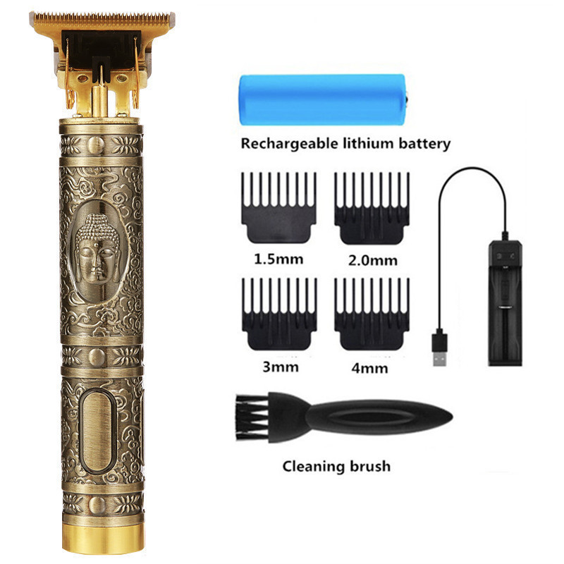 Electric Shaver Rechargeable Dragon Phoenix Buddha Head Hair Trimmer R Blade Trimmer Haircut Set Cordless T9 Hair Trimmer