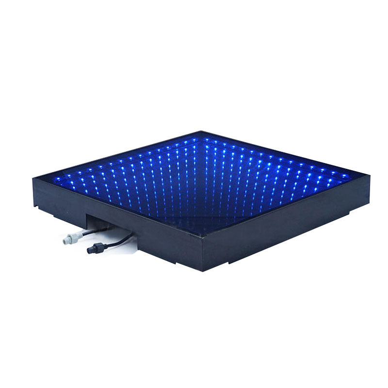 magnetic light 3d white black starlit dancing tile interactive infinity mirror video led dance floor