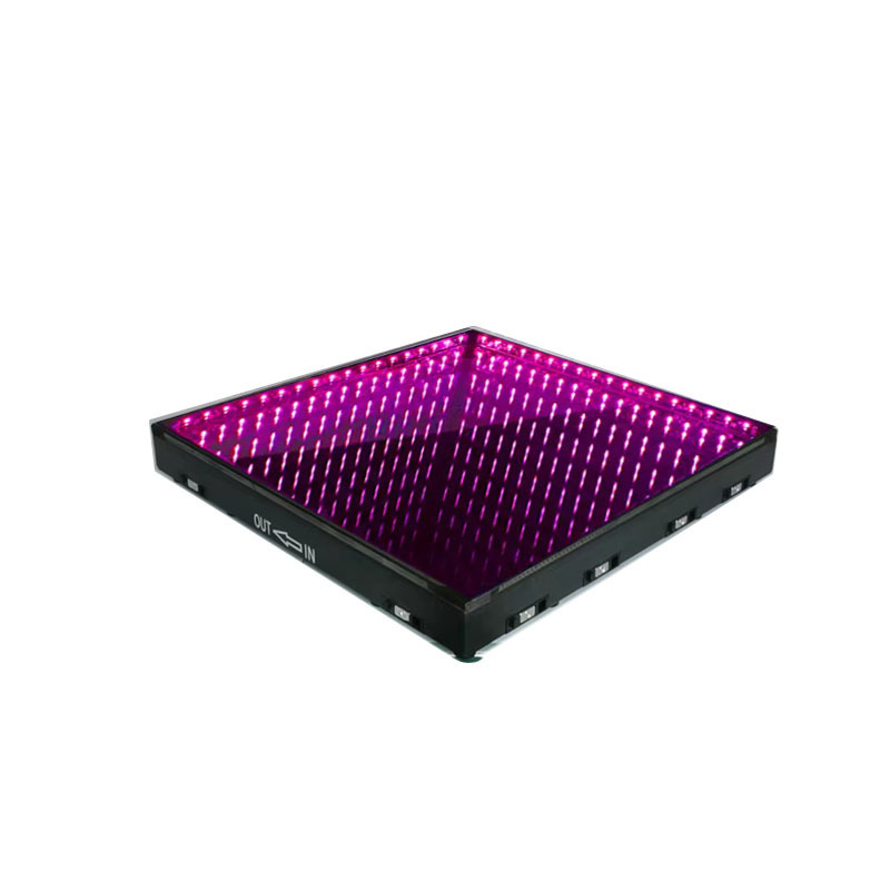 magnetic light 3d white black starlit dancing tile interactive infinity mirror video led dance floor