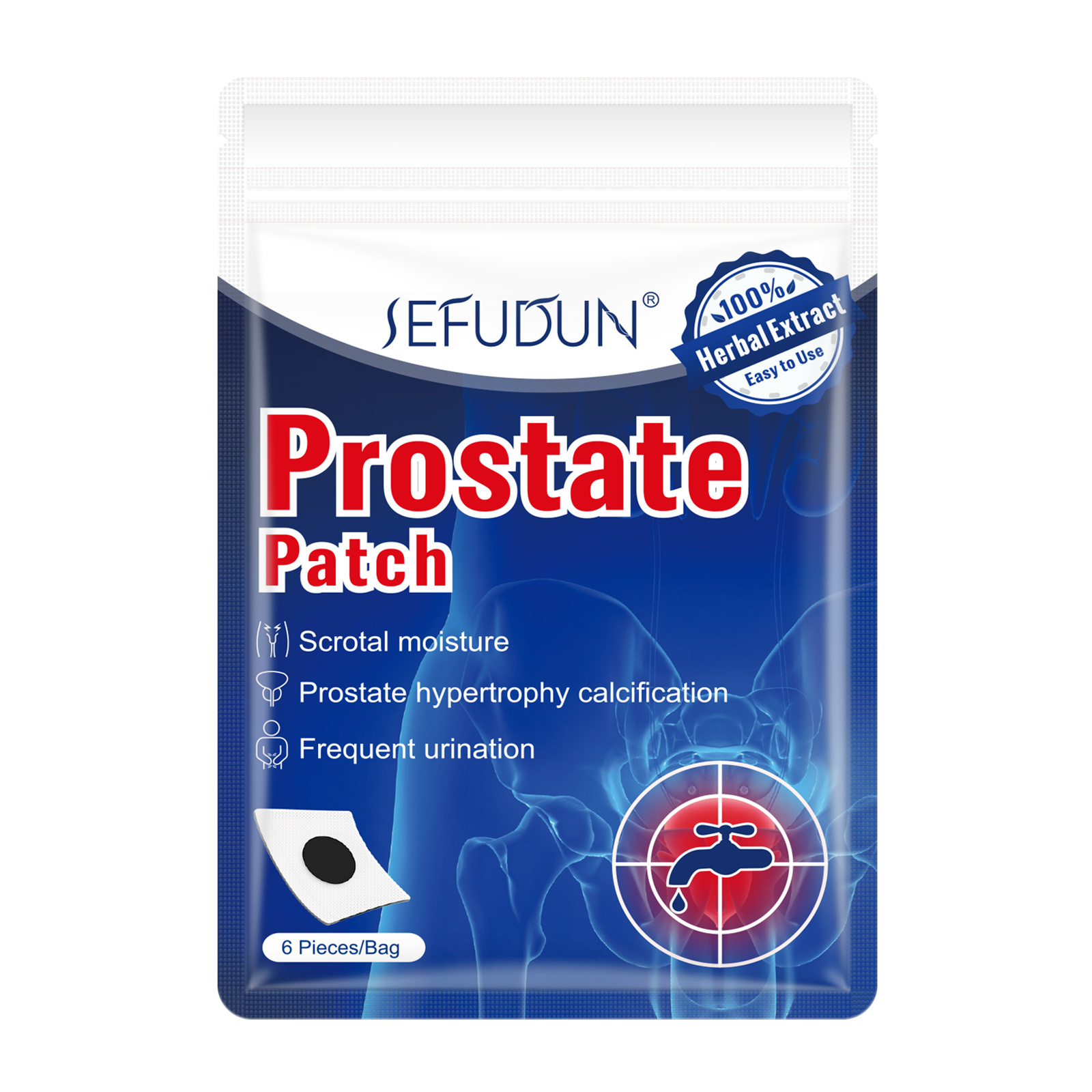 Sefudun Health Care Chinese Herbal Prostate Patch Easy Use Effective Treatment Prostatitis Painful Urination Prostatic Plaster