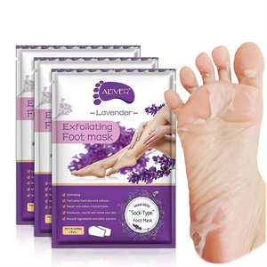 ALIVER Natural Herbal Foot Skin Care Moisturizing Exfoliating Peeling Off Lavender Foot Mask