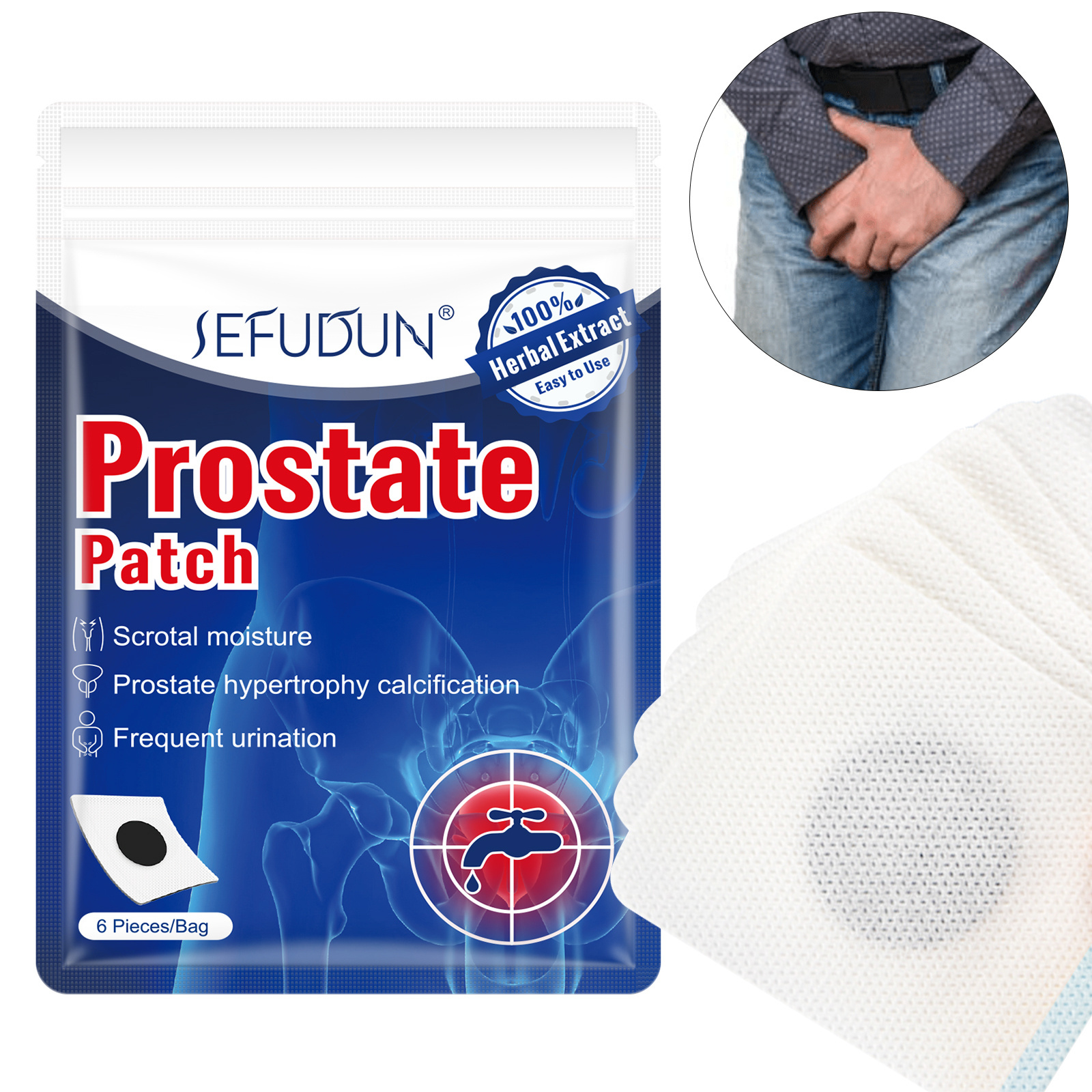 Sefudun Health Care Chinese Herbal Prostate Patch Easy Use Effective Treatment Prostatitis Painful Urination Prostatic Plaster