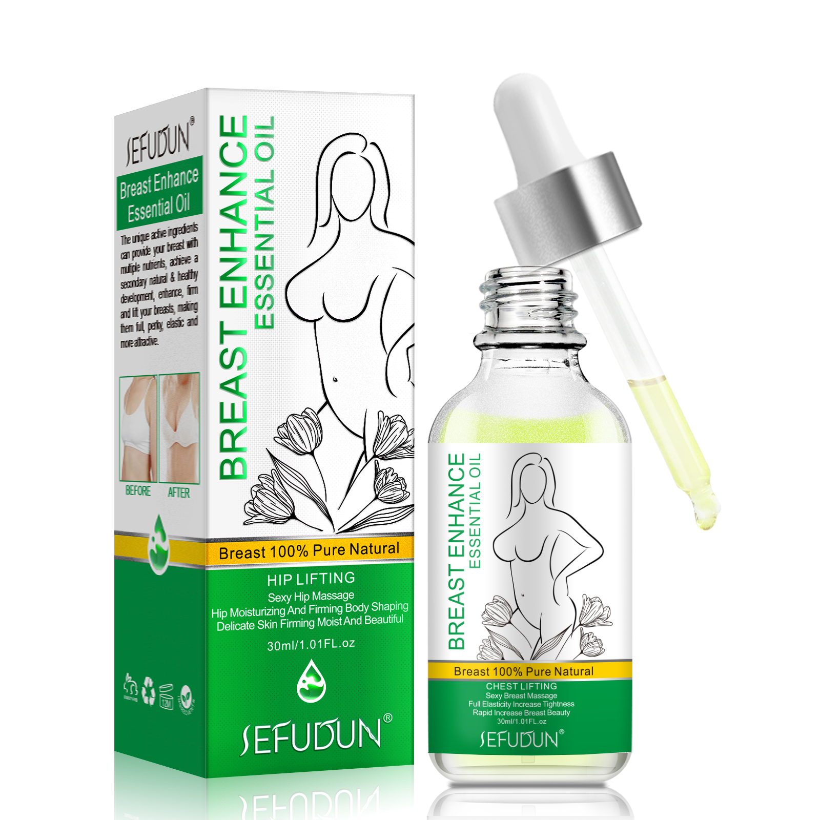 Sefudun Breast Enhance Essential Oil Women's Enlargement Big Boobs Tight Massage Breast Enhancement Essential Oil