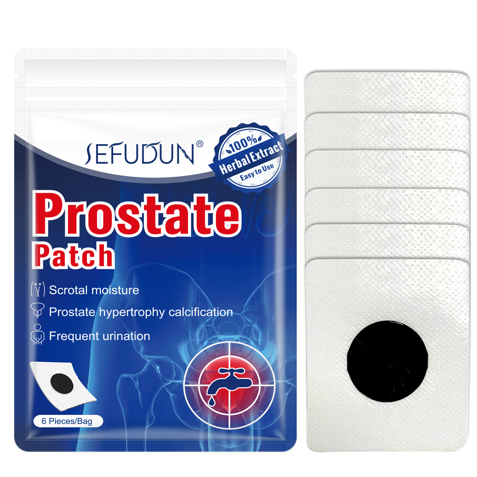 Sefudun Health Care Chinese Herbal Prostate Patch Easy Use Effective Treatment Prostatitis Painful Urination Prostatic Plaster