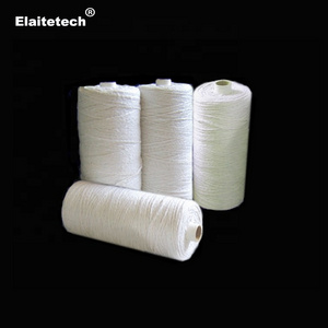 Thermal insulation white ceramic wool stainless steel wire reinforced yarn for ceramic fiber textile