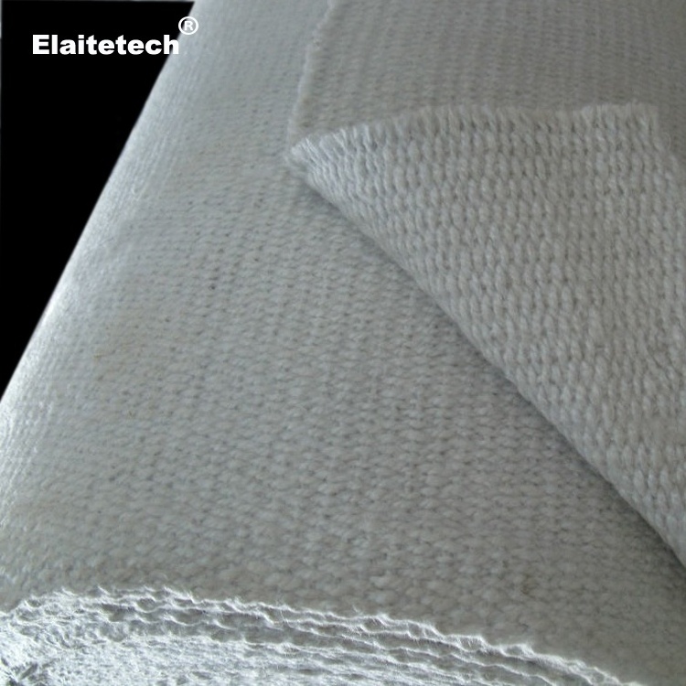 High alumina insulation vermiculite coated aluminosilicate ceramic fiber wool cloth/fabric with SS wire