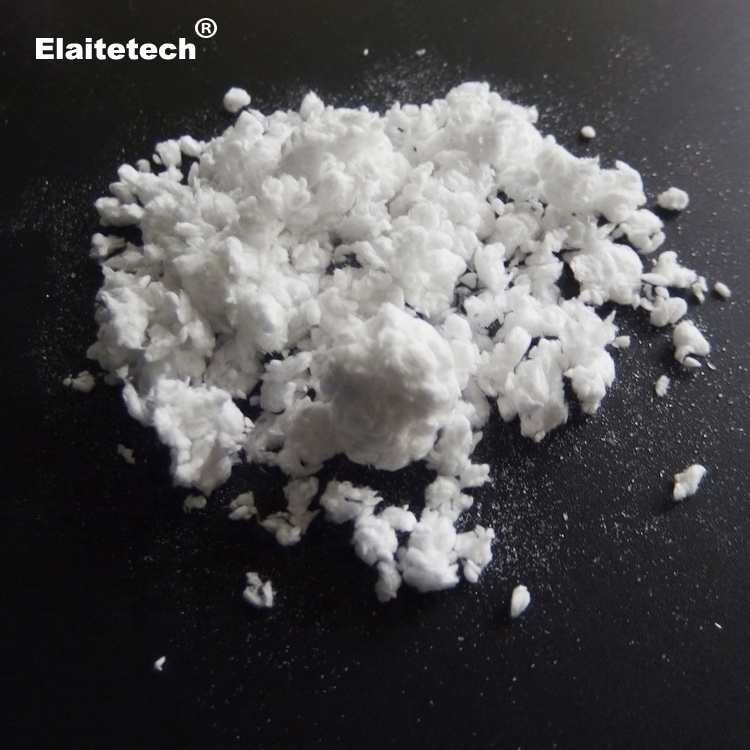 Pure white low slag content thermal insulation ceramic fiber chopped spun bulk/wool