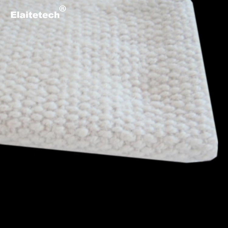 High alumina insulation vermiculite coated aluminosilicate ceramic fiber wool cloth/fabric with SS wire