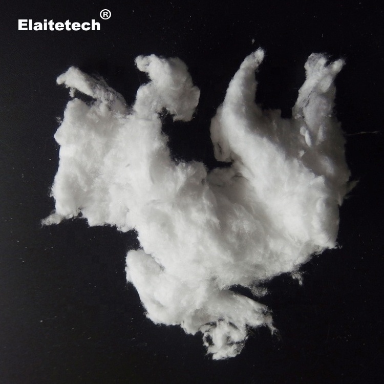 Pure white low slag content thermal insulation ceramic fiber chopped spun bulk/wool