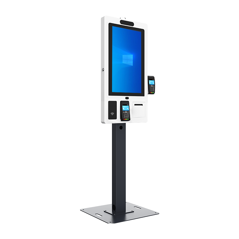 21.5 Inch Fast Food Free Standing Touch Screen Self Service Ordering Kiosk For Restaurants