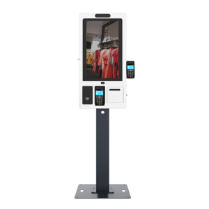 21.5 Inch Fast Food Free Standing Touch Screen Self Service Ordering Kiosk For Restaurants