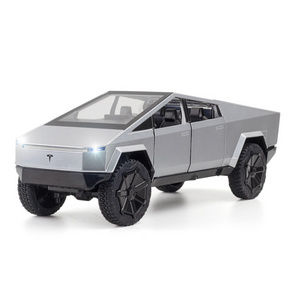 Hot 1:24 Tesla Cybertruck & Electric Cyberquad With Headlights & Taillights