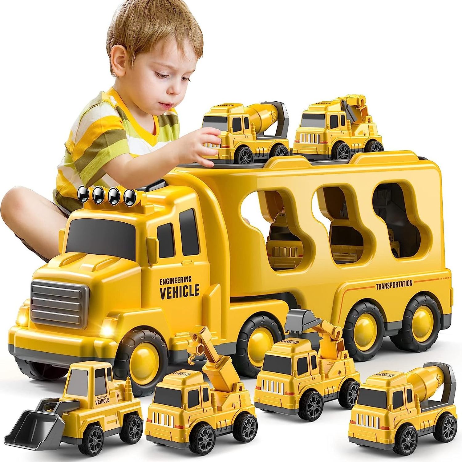 Construction Toddler Truck Toys for 3 4 5 6 Year Old Boys