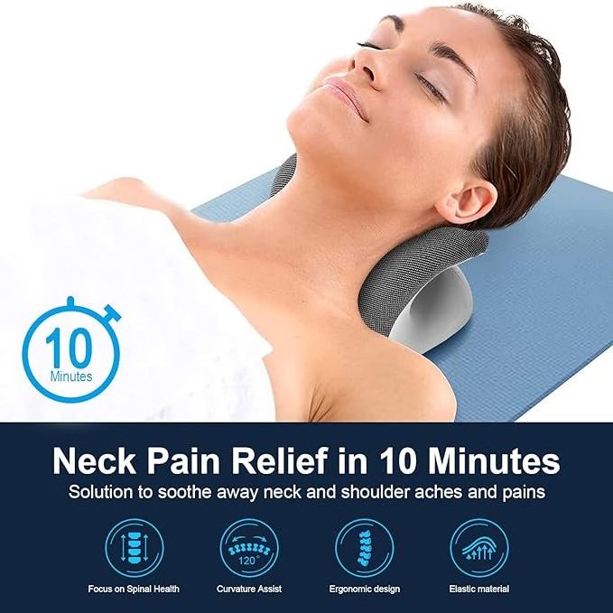 Heated Neck Stretcher For Neck Pain Relief Graphene Heated Neck And Shoulder Relaxer For Tmj Relief Cervical Traction Device