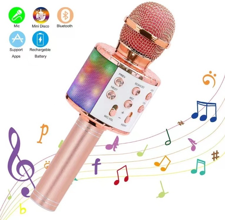 Wireless Karaoke Microphone Ktv Speaker Portable Professional Usb Mic For Kids Festival Gift Phone