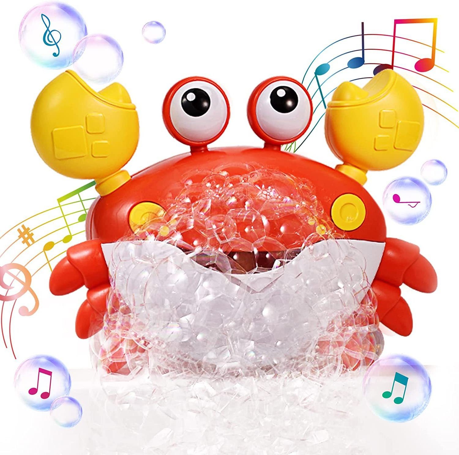 Crab Bath Toys Bath Toys for Toddlers Blow Bubbles and Plays 12 Children Songs Sing-Along Bath Bubble Maker for Baby