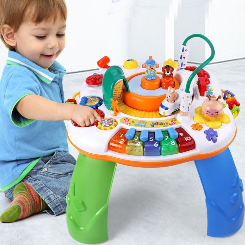 Baby Multi-functional Toy Desk 1-3 Years Old Baby Early Education Study Table Toys