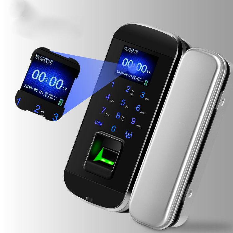 Cheap Price Office  Security Remote Control Digital Keyless Biometric Fingerprint Glass lock sliding door smart lock