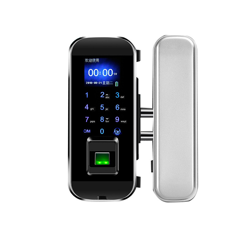 Cheap Price Office  Security Remote Control Digital Keyless Biometric Fingerprint Glass lock sliding door smart lock