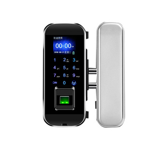 Cheap Price Office  Security Remote Control Digital Keyless Biometric Fingerprint Glass lock sliding door smart lock