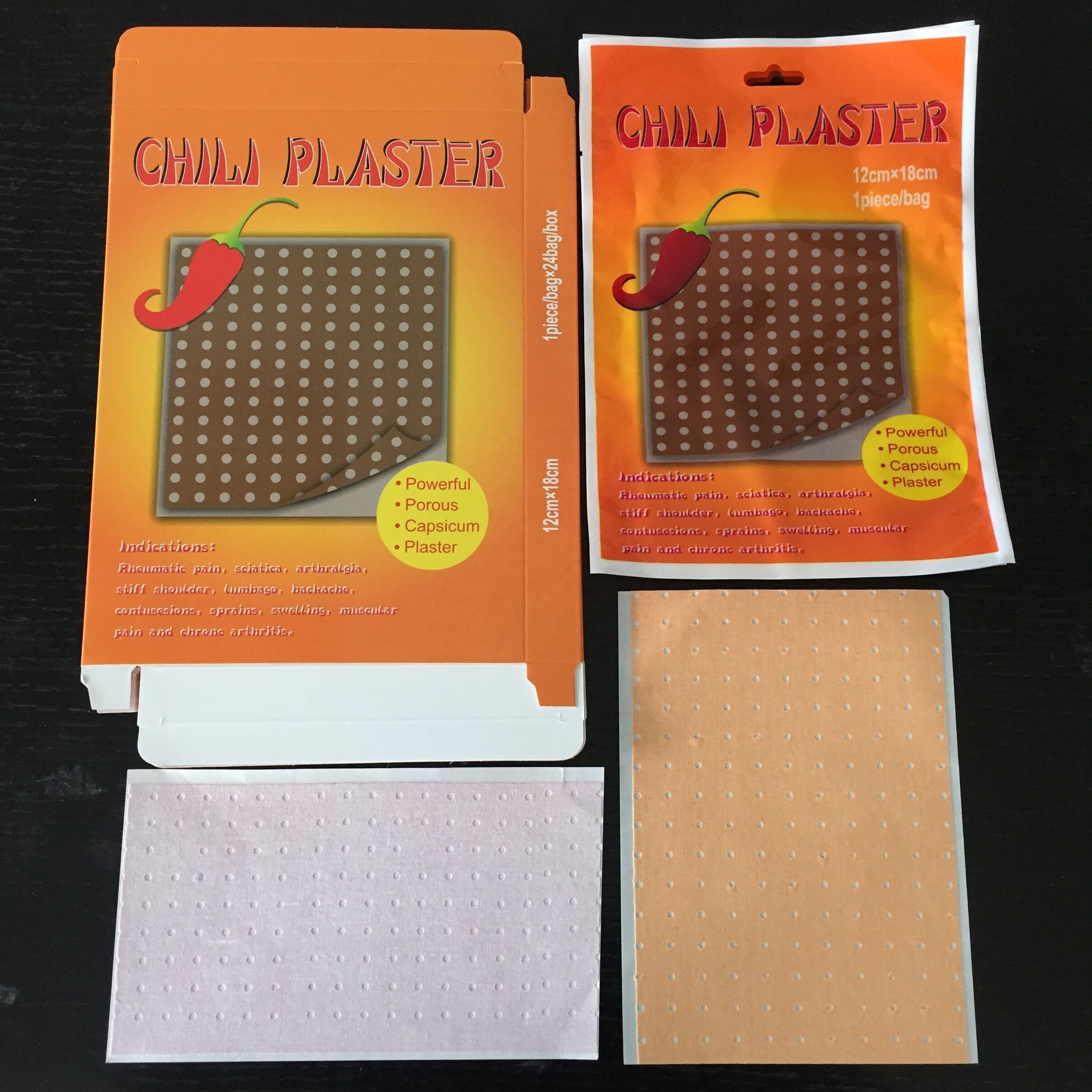 Herbal Hot Capsicum Plaster Patch Perforated Chili Plaster