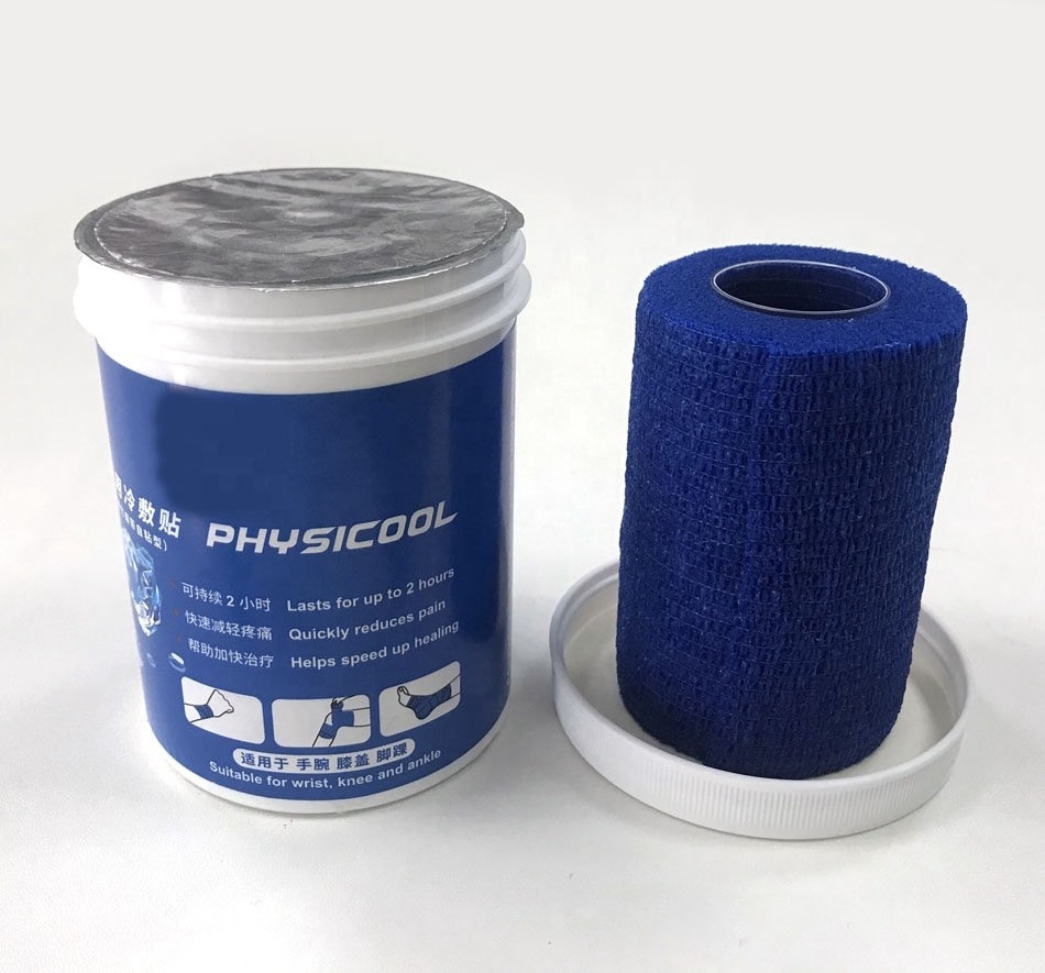 Cold Coesive Bandage Blue Elastic Non-woven Bandage for Emergency Use