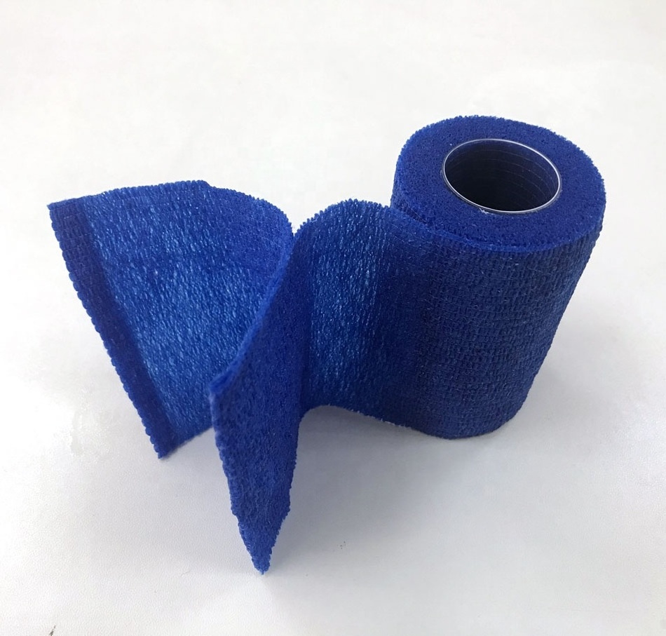 Cold Coesive Bandage Blue Elastic Non-woven Bandage for Emergency Use