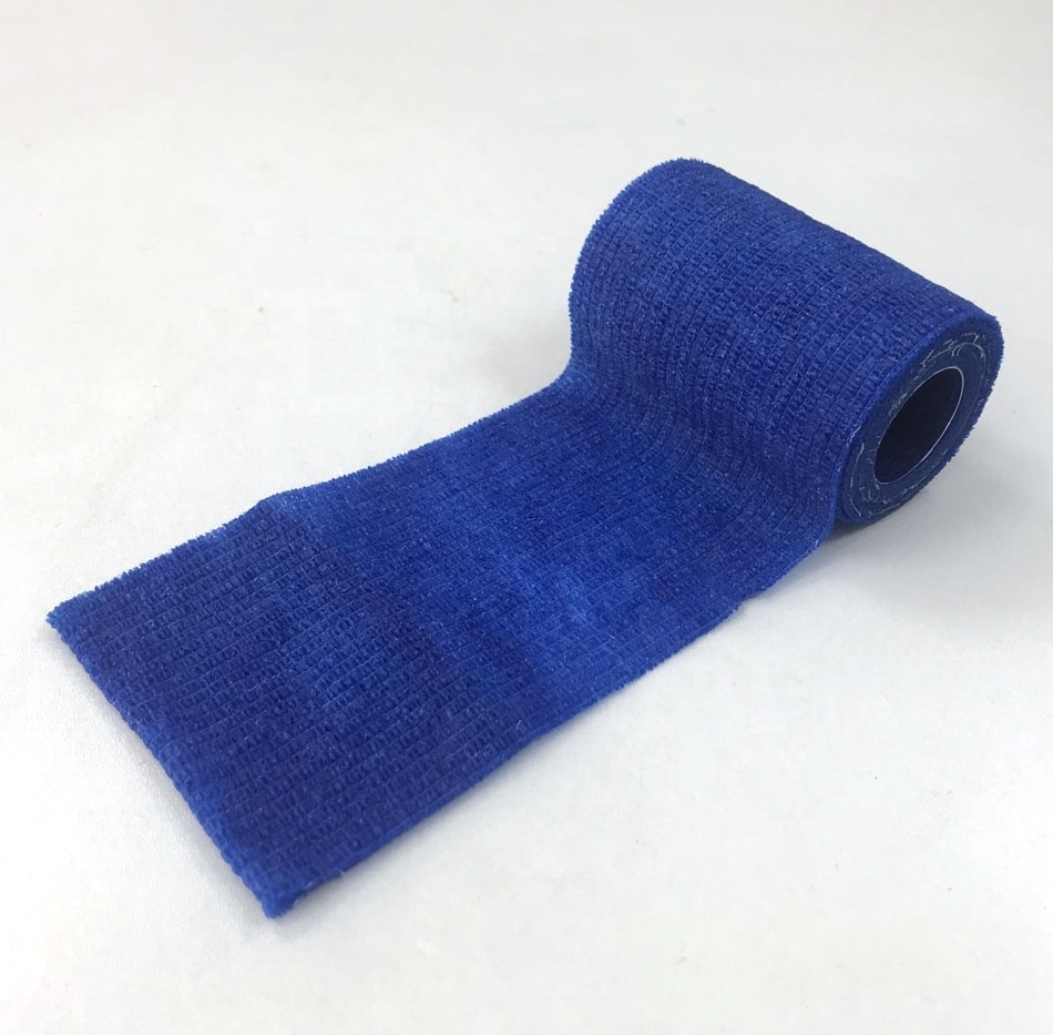 Cold Coesive Bandage Blue Elastic Non-woven Bandage for Emergency Use