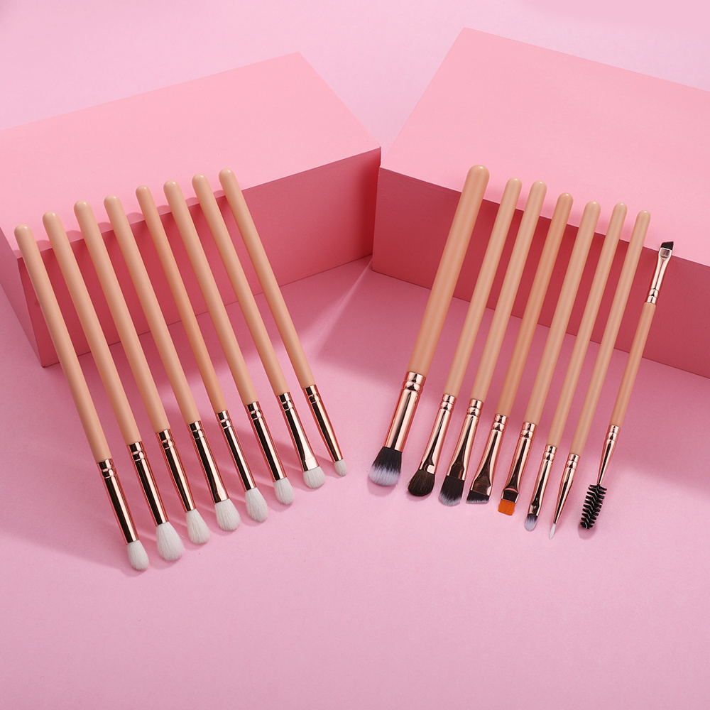 2024 New Style Luxury Makeup Brushes Set 26pcs Pink Wooden Handle Rose Gold Tube Soft Fluffy Hair High End Brushes For Makeup