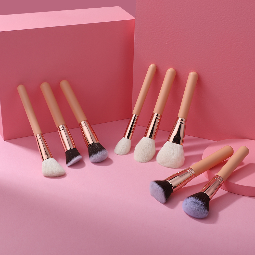 2024 New Style Luxury Makeup Brushes Set 26pcs Pink Wooden Handle Rose Gold Tube Soft Fluffy Hair High End Brushes For Makeup