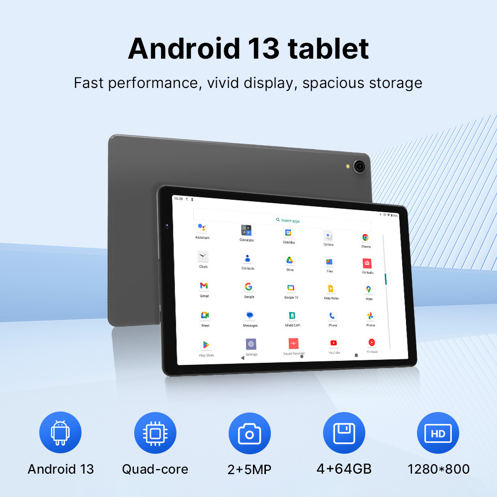 EP103A(2023) 10.1 Inch 4GB+64GB 5000mAh Battery Allwinner tablets 1280*800 Touch Screen 8 Core Android Tablet