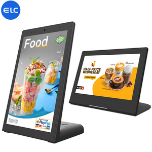 OEM L Shape 10.1 inch Touch Screen Customer Feedback Evaluator Restaurant Ordering rj45 Optional POE NFC Desktop Android Tablet