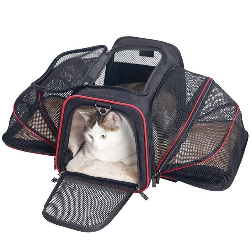 Top Seller Airline Approved Both Sides Expandable Soft Sided Pet Carrier Bag for Small Dogs or Cats