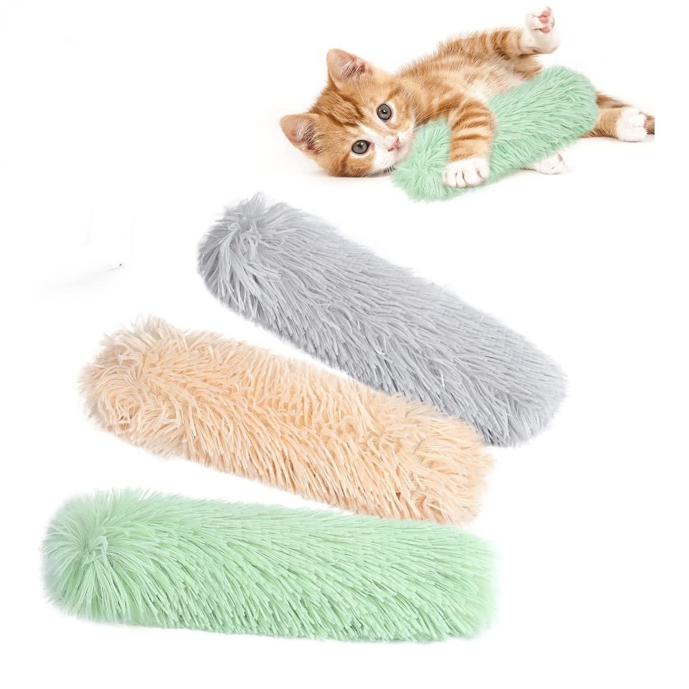 Cat Toys  Pillows 3 Pack Soft and Durable Crinkle Sound Catnip Toys  Interactive Cat Kicker Toys for Indoor Cats