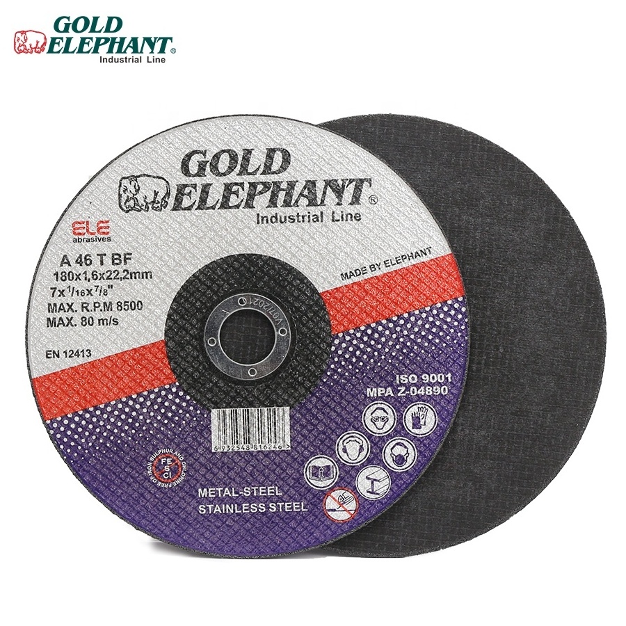 Gold Elephant resin abrasive 7 inch cutting disc 180mm cutting wheel for stone