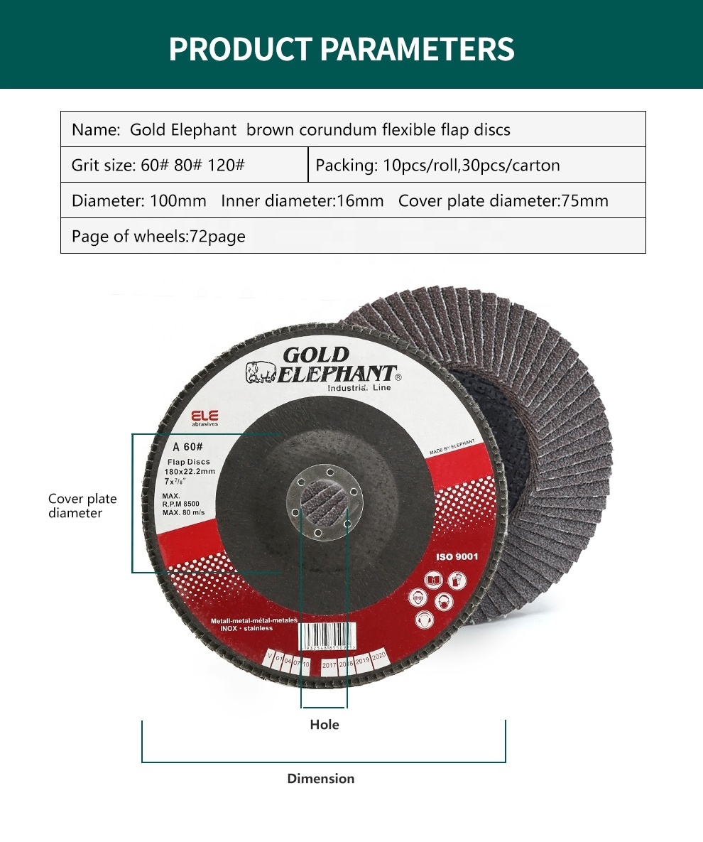 Gold Elephant Best-selling model aluminum oxide flap wheel disc  suitable for industrial metal polishing