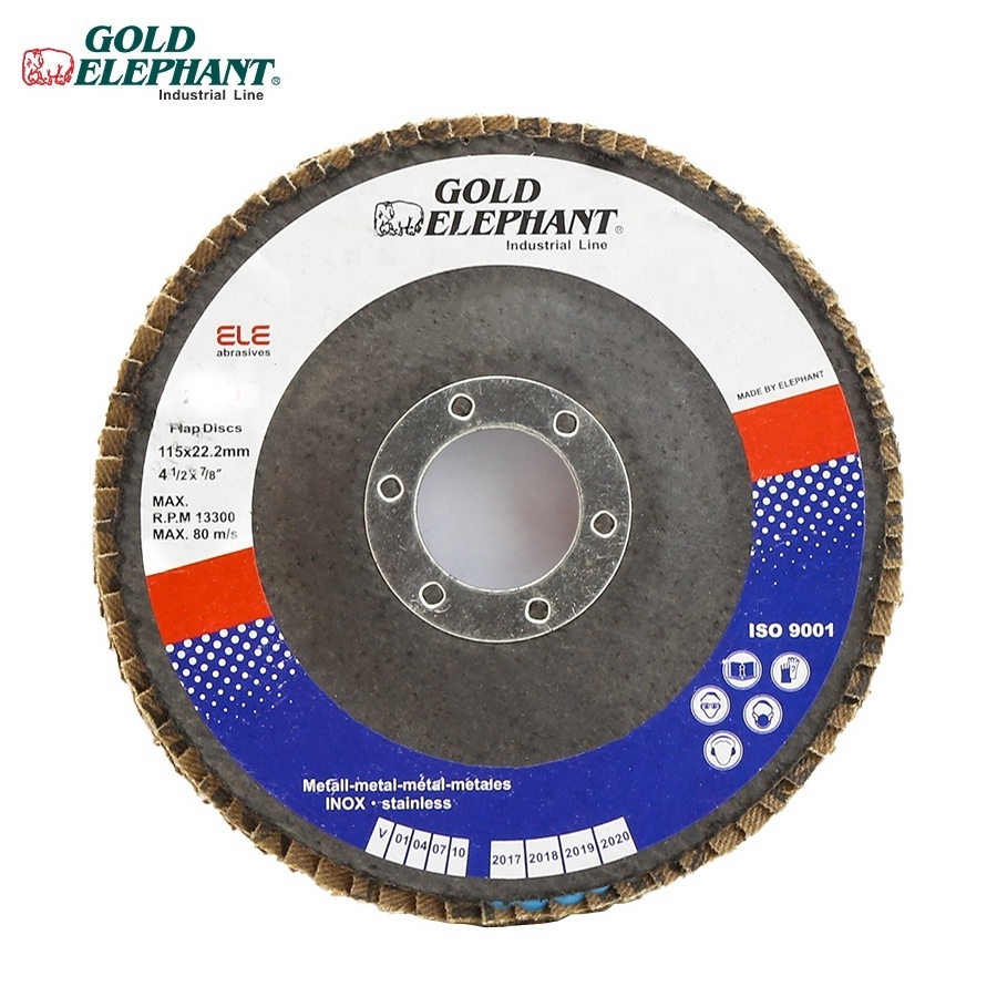 High quality flap disc 115mm  4.5 inch abrasive zirconia grinding wheel for metal and stainless steel