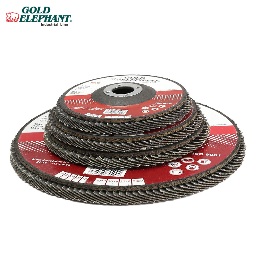 factory direct sales fflap wheel 115x22mm 4.5inch aluminum oxide T27/29 GRIT 40-240 marble and metal polishing wheels