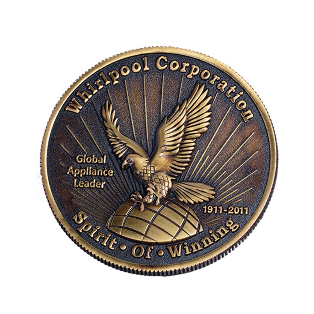 Wholesale custom high quality commemorative copper coin