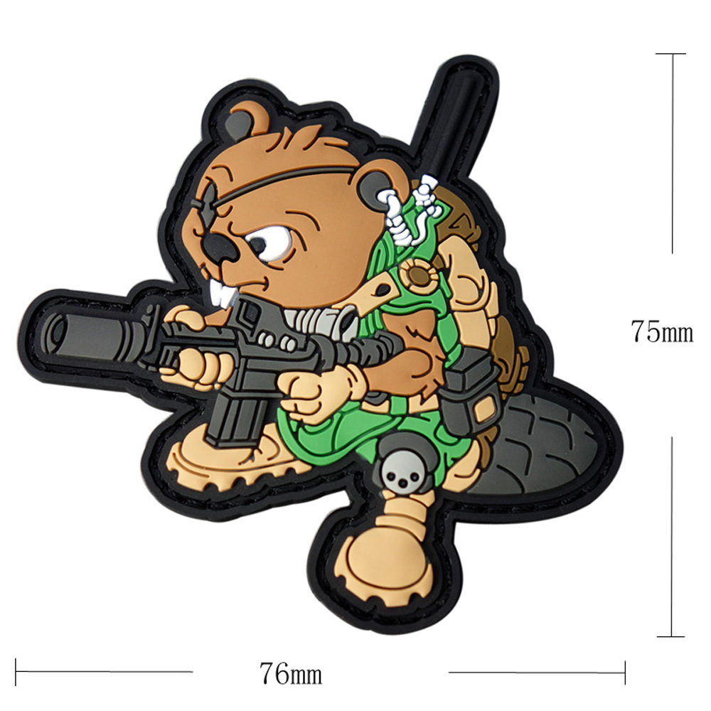 Factory price cheap custom your own logo gun pvc patch