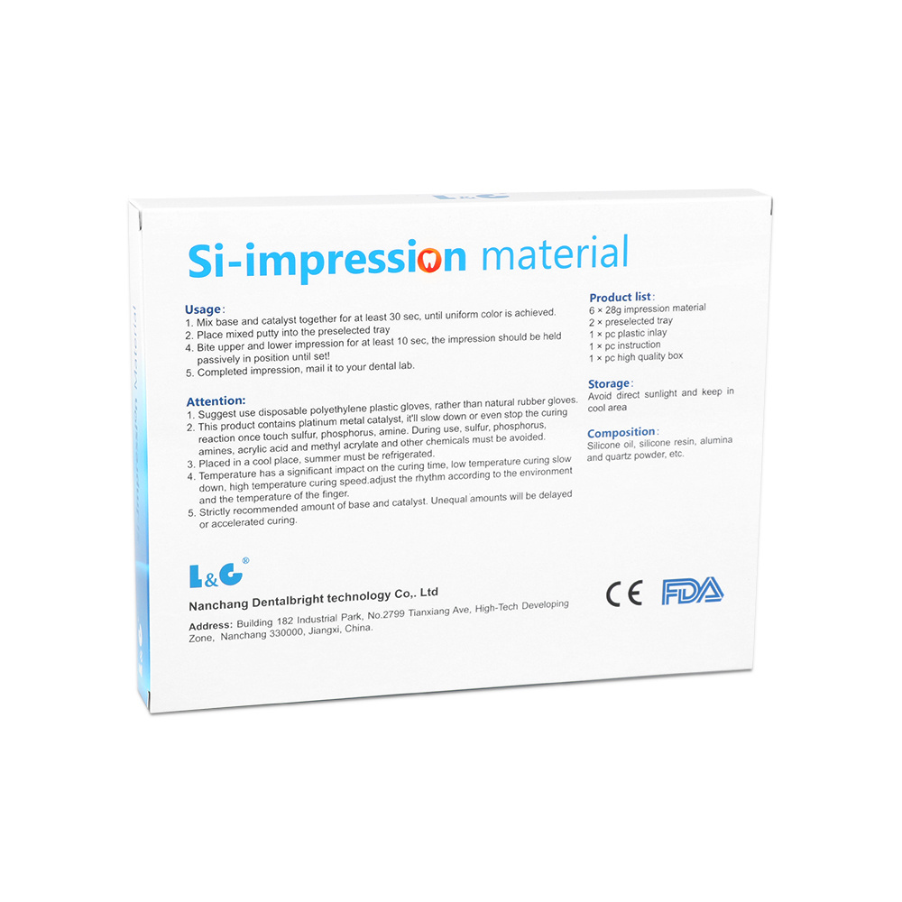 ISO CE Approved Factory Supply Dentist Material OEM Silicone Putty Dental Teeth Impression Kit