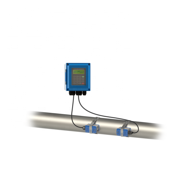 KUF61 Wall Mounted Non-destructive Installation Ultrasonic Flow Meter For Fluid Measurement