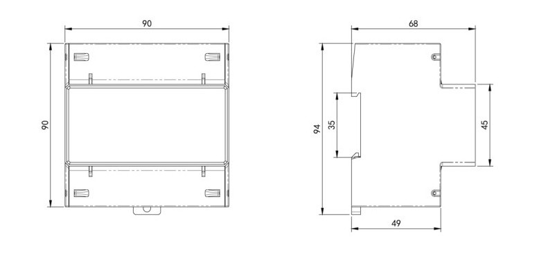 Single phase din rail mounted cloud TOU prepaid kwh power billing meter