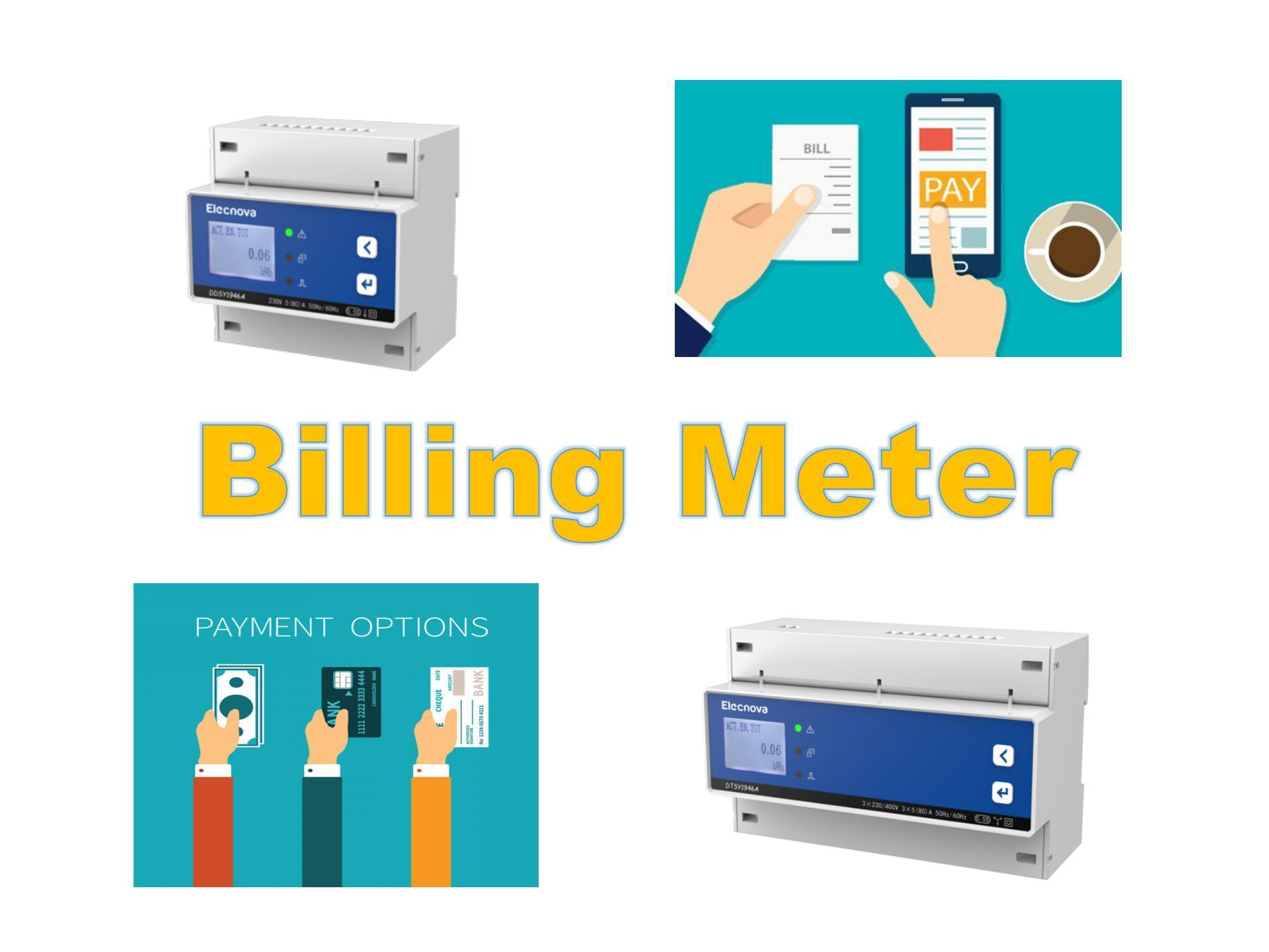 Single phase din rail mounted cloud TOU prepaid kwh power billing meter