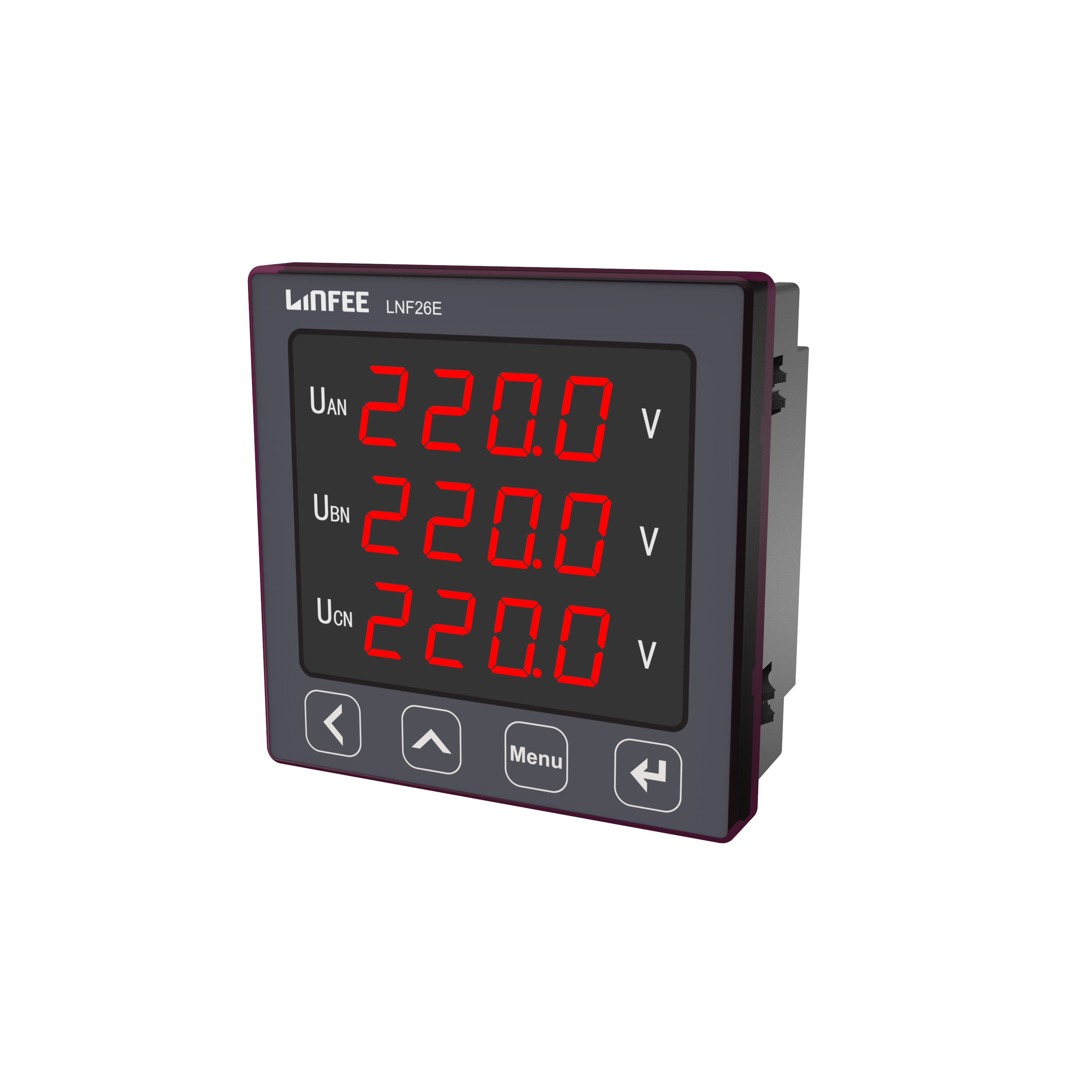 67x67 panel mounted digital 3 phase current led power meter