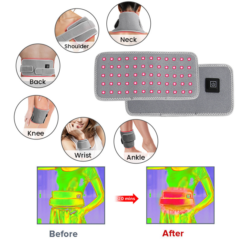 Multipurpose 660 850nm Infra Belt Wrap Mat Blanket Led Red Light Belt Near Infrared Wearable Device Red Light Therapy Pad